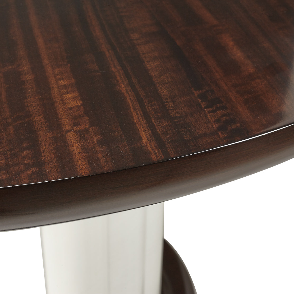 Paris Chic, Round Dining Table, 48-inch, Dining Table Set, Timeless elegance, Sophisticated design, Modern dining room, Espresso-finished hardwood, Figured, eucalyptus veneer, Luxury and style, Ample space, Intimate gatherings, Family meals, Dining ensemble, Home décor, dream art , Michael amini