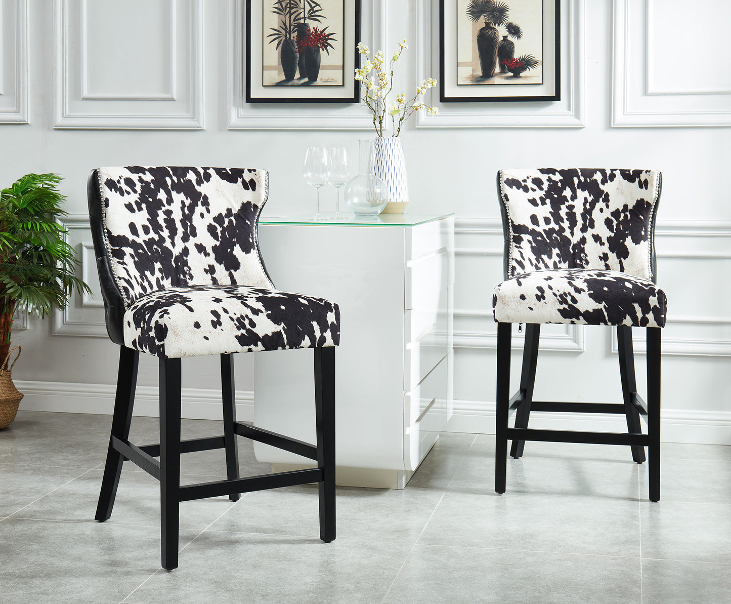 Angus 26'' Counter Stool in Black - Dreamart Gallery