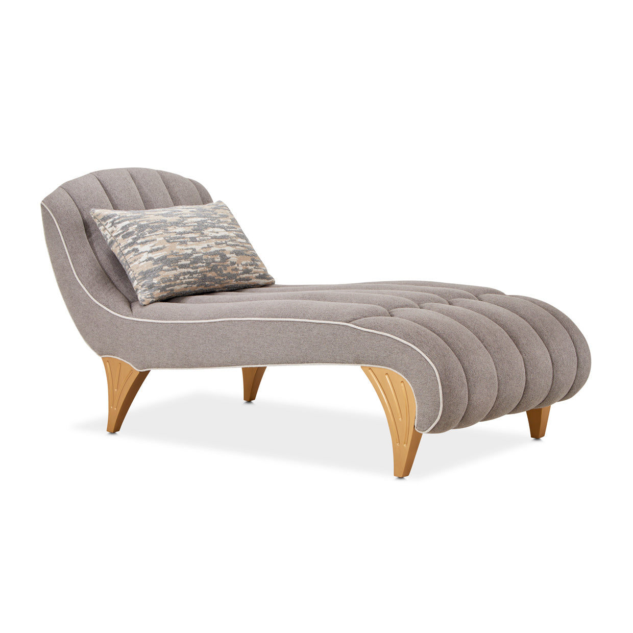 Chaise,St Charles,luxury,curve,sculpted silhouette,Dove Gray, michael amini