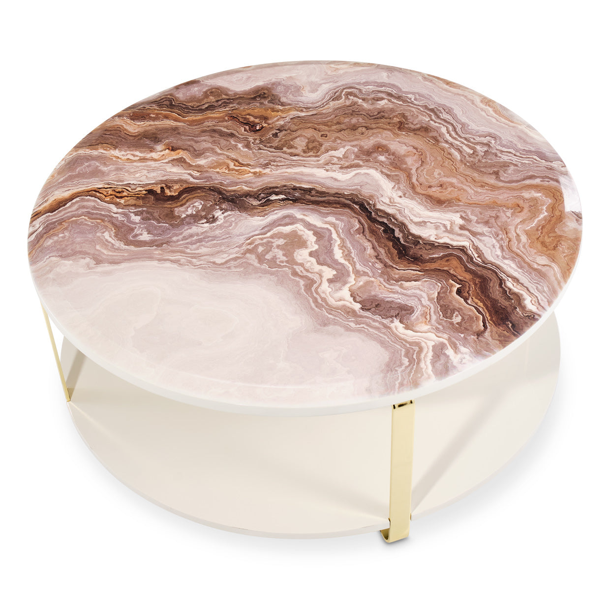Ariana Cocktail Table, Living room transformation, Faux marble top, Golden legs, Sheer, elegance, Functional lower shelf, Storage, Glamorous centerpiece, Impressing guests, Ready to impress, Select items, dream art, michael amini