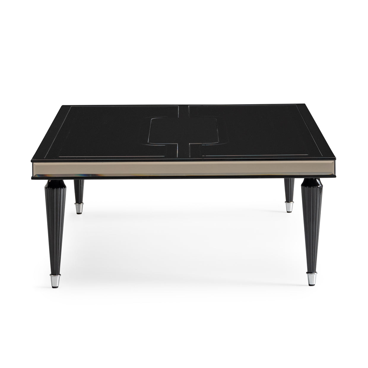 Cocktail Table, Black Ice, Reflective finish, Mirrored top, Contemporary design, Sophisticated charm, Living space enhancement, Refined elegance, Ambiance, Contemporary flair, dream art , Michael amini
