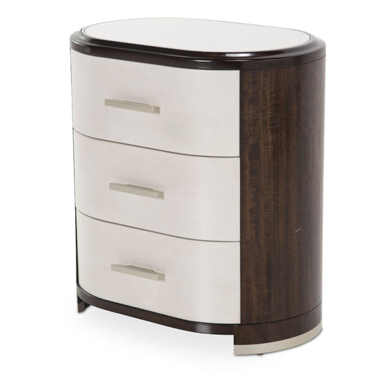 Paris Chic Accent Cabinet, Paris Chic Night Stand, Paris Chic End Table, Frame your bed, Curved body, Bedside drawers, Storage space, Bedroom furniture, Elegant design, dream art , Michael amini