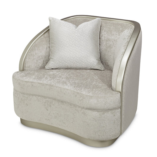 LANNA, Matching Chair ,Storm, Silver Mist,Chenille upholstery, Quilted velvet, Honeycomb pattern, Platinum finish, Accent pillow, dream art , michael amini