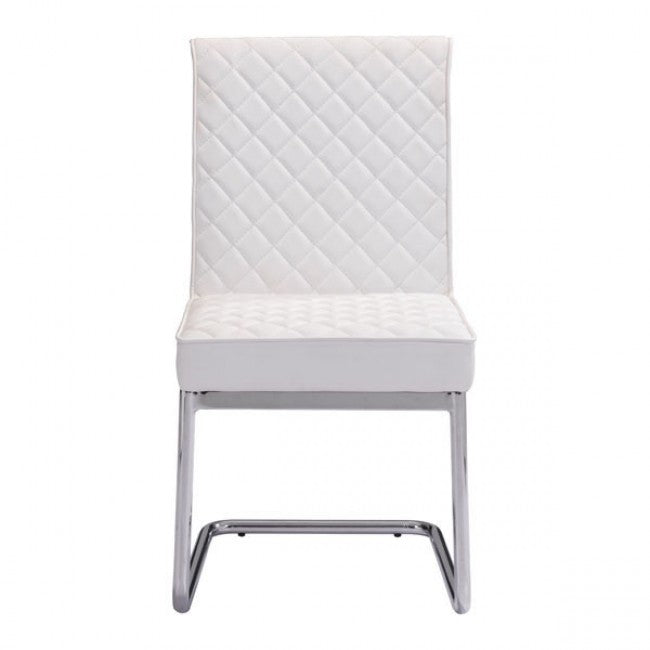 Quilt Armless Dining Chair White - Dreamart Gallery