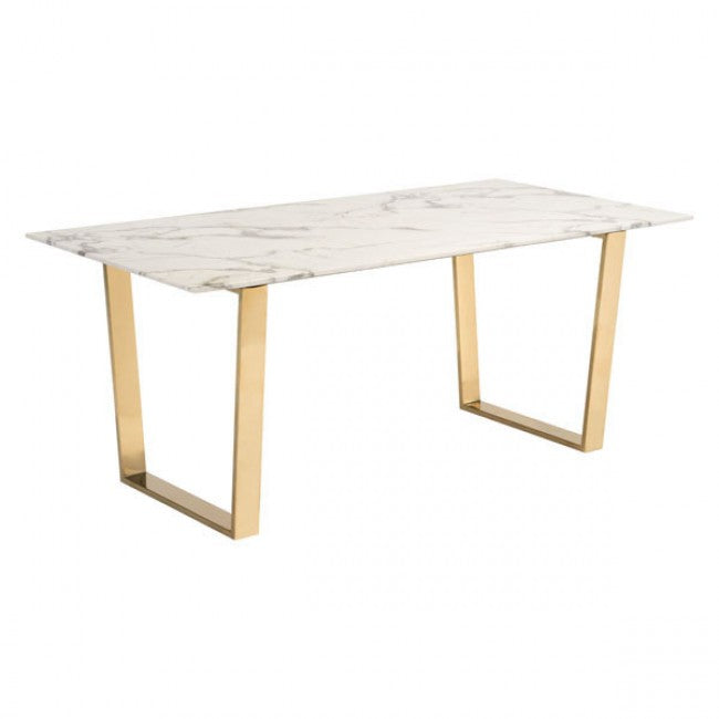 Atlas Dining Table Stone & Gold - Dreamart Gallery