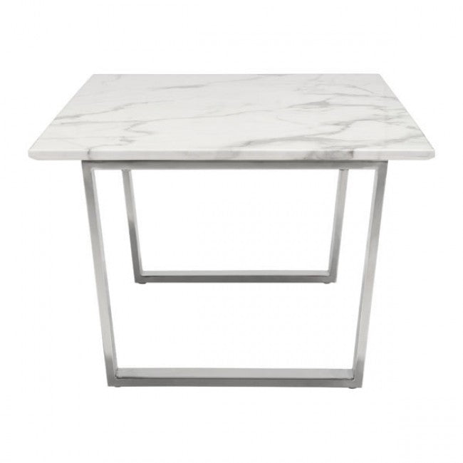 Atlas Coffee Table Stone & Brushed Stainless Steel - Dreamart Gallery
