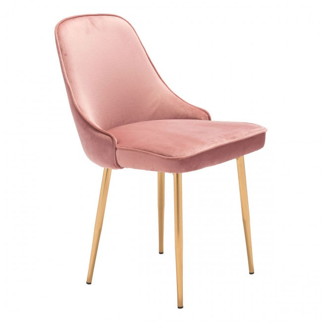 Merritt Dining Chair Pink Velvet - Dreamart Gallery