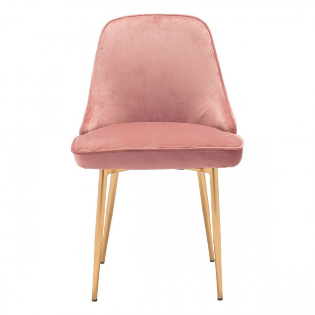 Merritt Dining Chair Pink Velvet - Dreamart Gallery