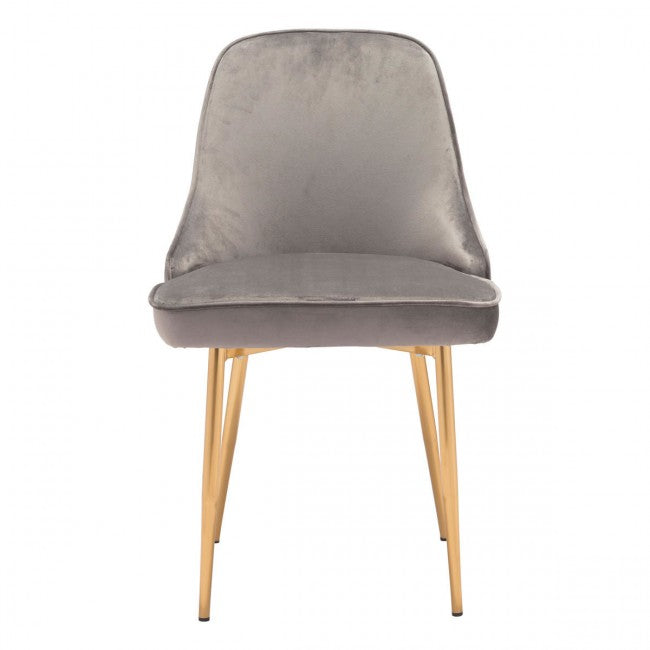 Merritt Dining Chair Gray Velvet - Dreamart Gallery