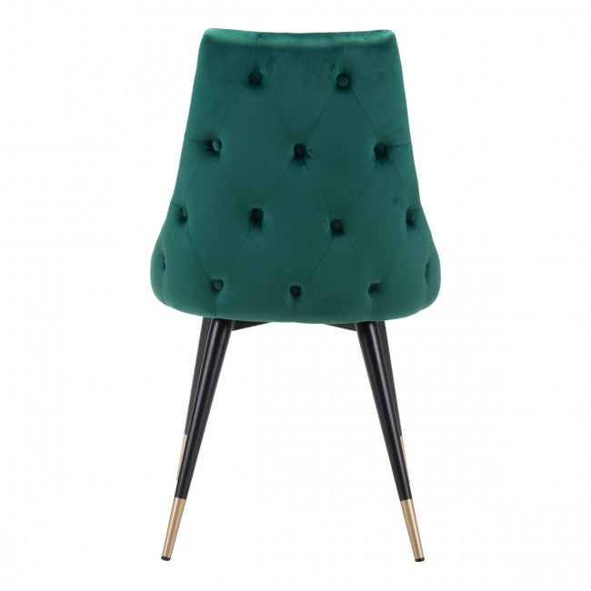 Piccolo Dining Chair Green Velvet - Dreamart Gallery