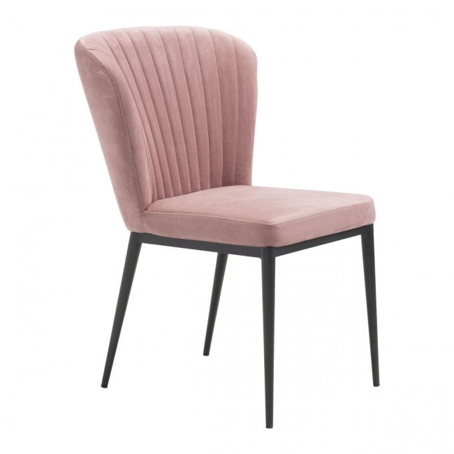 Tolivere Dining Chair Pink Velvet - Dreamart Gallery