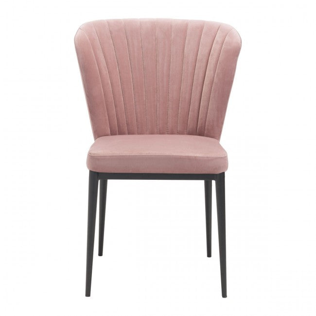 Tolivere Dining Chair Pink Velvet - Dreamart Gallery