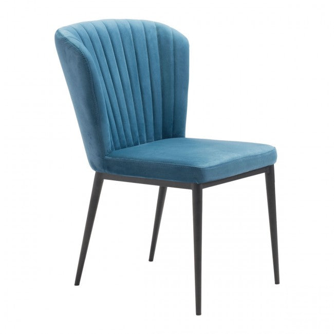 Tolivere Dining Chair Blue Velvet - Dreamart Gallery
