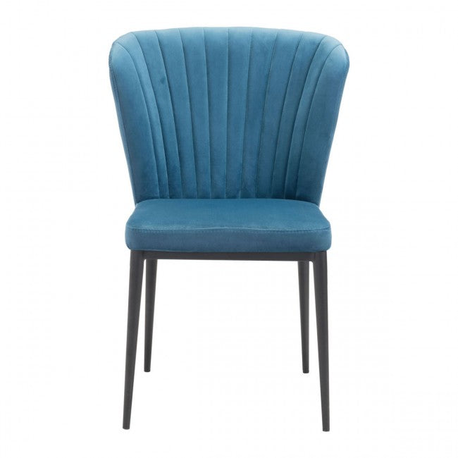 Tolivere Dining Chair Blue Velvet - Dreamart Gallery