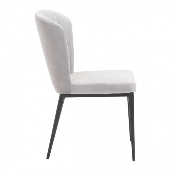 Tolivere Dining Chair Gray Velvet - Dreamart Gallery
