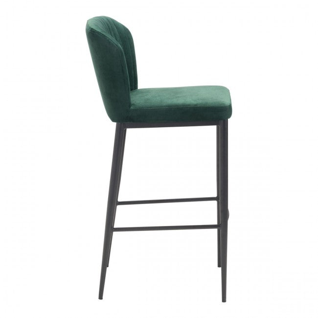 Tolivere Bar Chair Green Velvet - Dreamart Gallery
