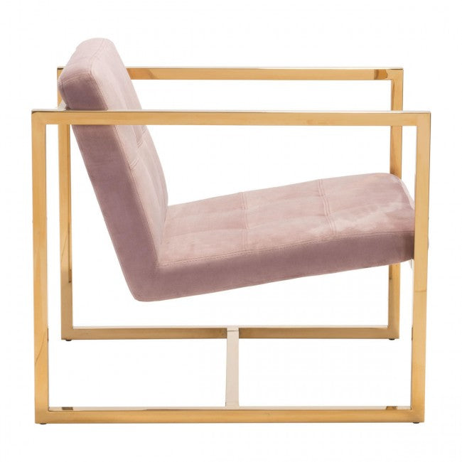 Alt Arm Chair Pink Velvet - Dreamart Gallery