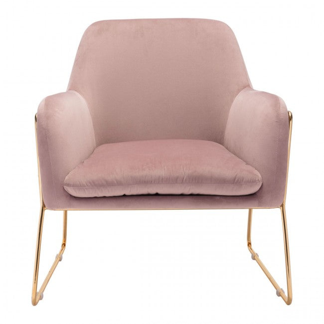 Nadir Arm Chair Pink Velvet - Dreamart Gallery