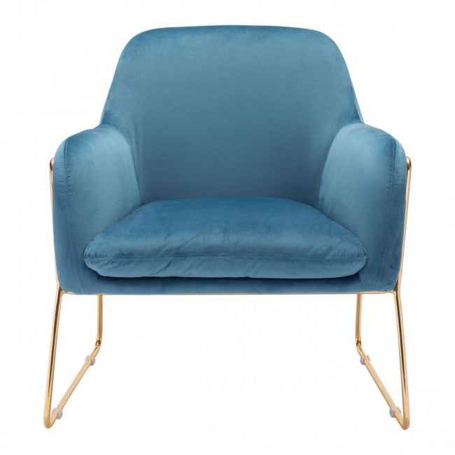 Nadir Arm Chair Blue Velvet - Dreamart Gallery