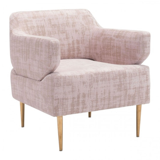 Oasis Arm Chair Pink Velvet - Dreamart Gallery