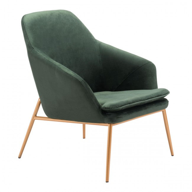 Debonair Arm Chair Green Velvet - Dreamart Gallery
