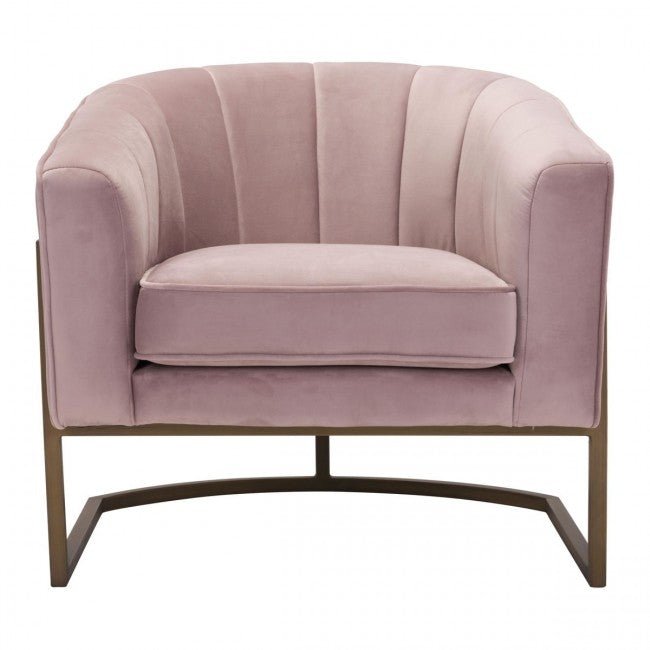 Lyric Occasional Chair Pink Velvet - Dreamart Gallery