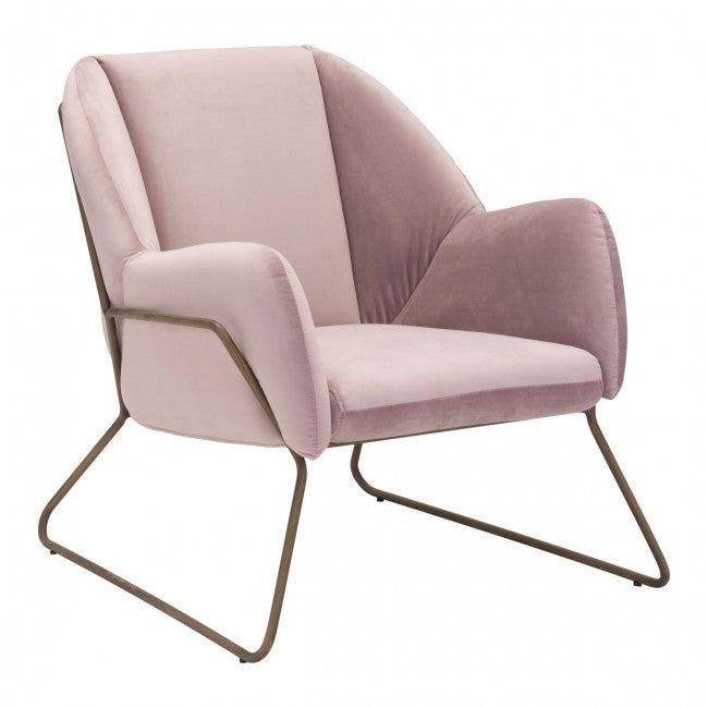 Stanza Arm Chair Pink Velvet - Dreamart Gallery