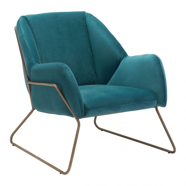 Stanza Arm Chair Green Velvet - Dreamart Gallery