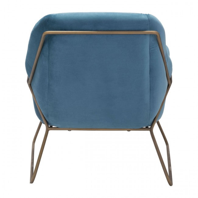 Stanza Arm Chair Blue Velvet - Dreamart Gallery