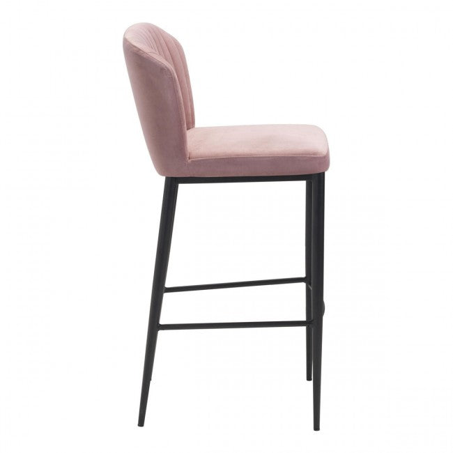 Tolivere Bar Chair Pink Velvet - Dreamart Gallery