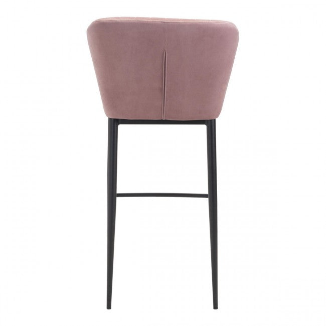 Tolivere Bar Chair Pink Velvet - Dreamart Gallery