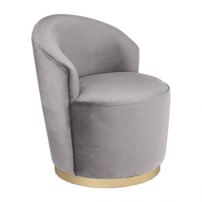 Zoey Arm Chair Gray Velvet - Dreamart Gallery
