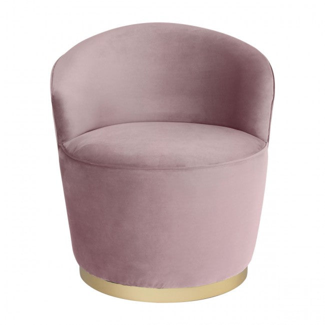 Zoey Arm Chair Pink Velvet - Dreamart Gallery