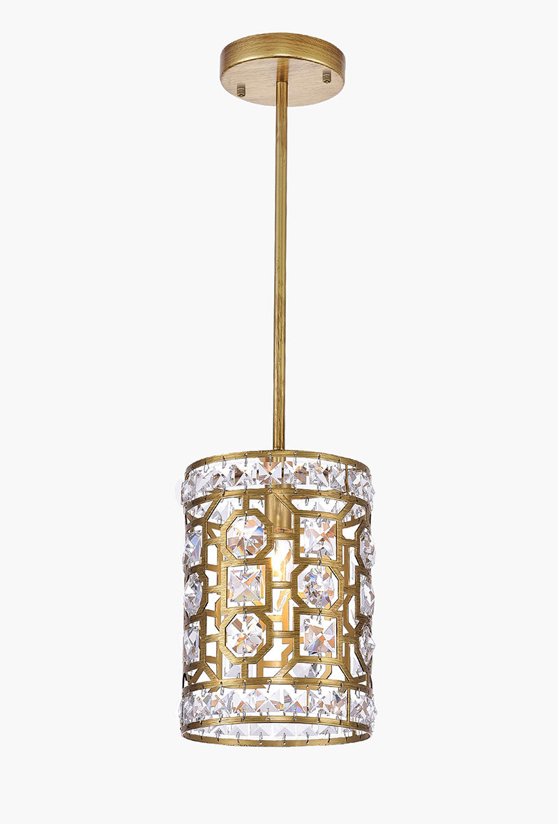 1 LIGHT PENDANT WITH CHAMPAGNE FINISH - Dreamart Gallery