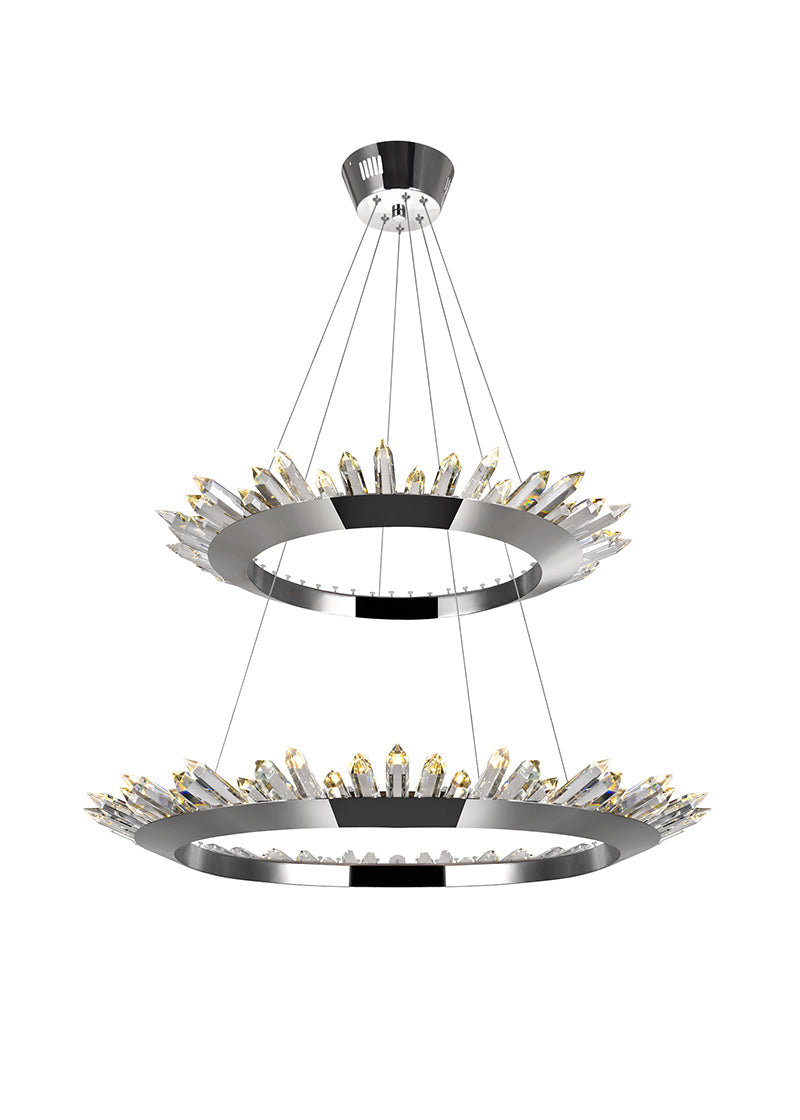 LED UP CHANDELIER WITH POLISHED NICKEL FINISH - Dreamart Gallery