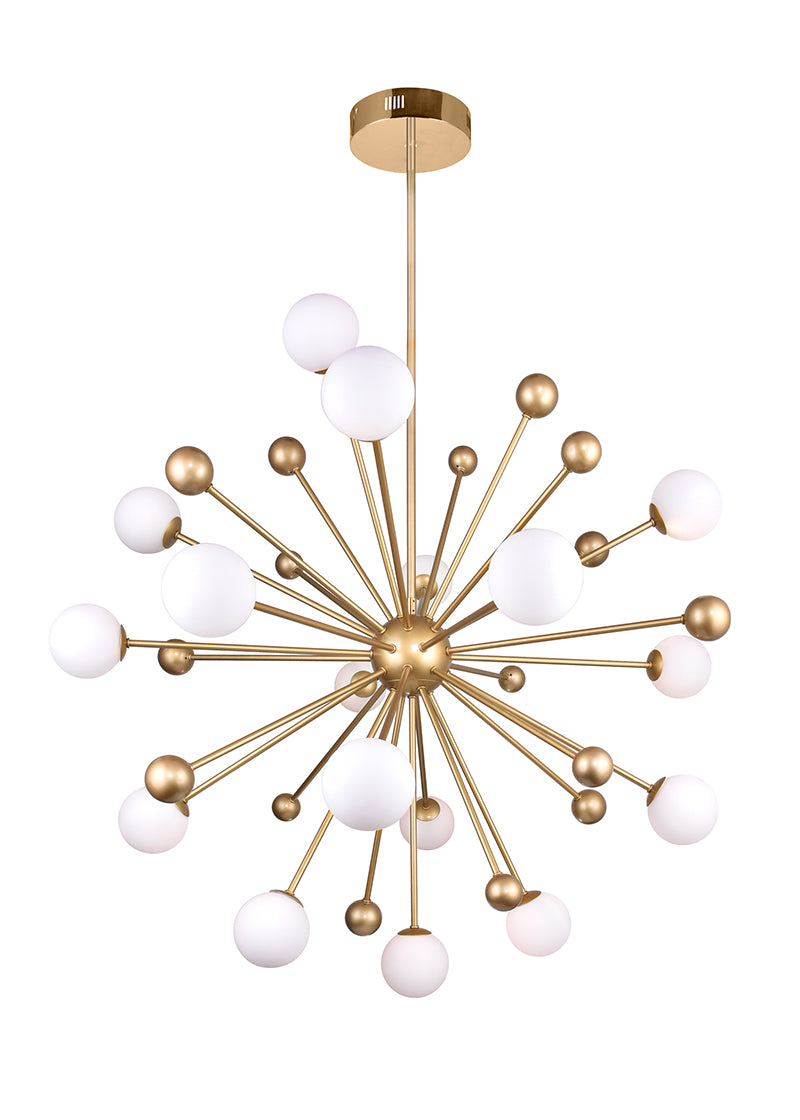 17 LIGHT CHANDELIER WITH SUN GOLD FINISH - Dreamart Gallery