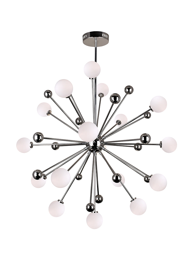17 LIGHT CHANDELIER WITH POLISHED NICKEL FINISH - Dreamart Gallery