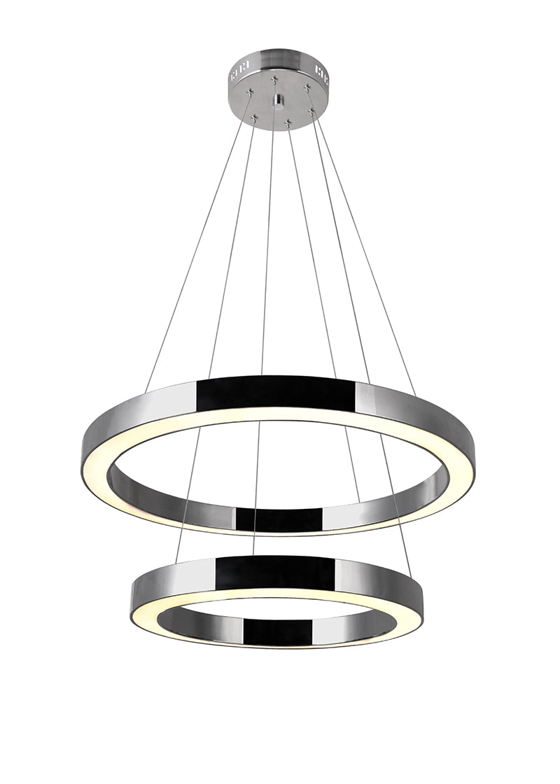 LED CHANDELIER WITH POLISHED NICKEL FINISH - Dreamart Gallery