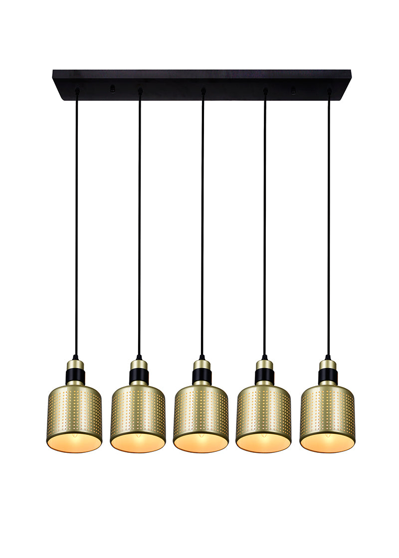 5 LIGHT POOL TABLE LIGHT WITH PEARL GOLD FINISH - Dreamart Gallery