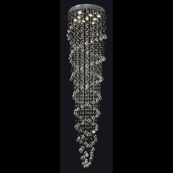 9 light double spiral crystal chandelier (GU10) - Dreamart Gallery