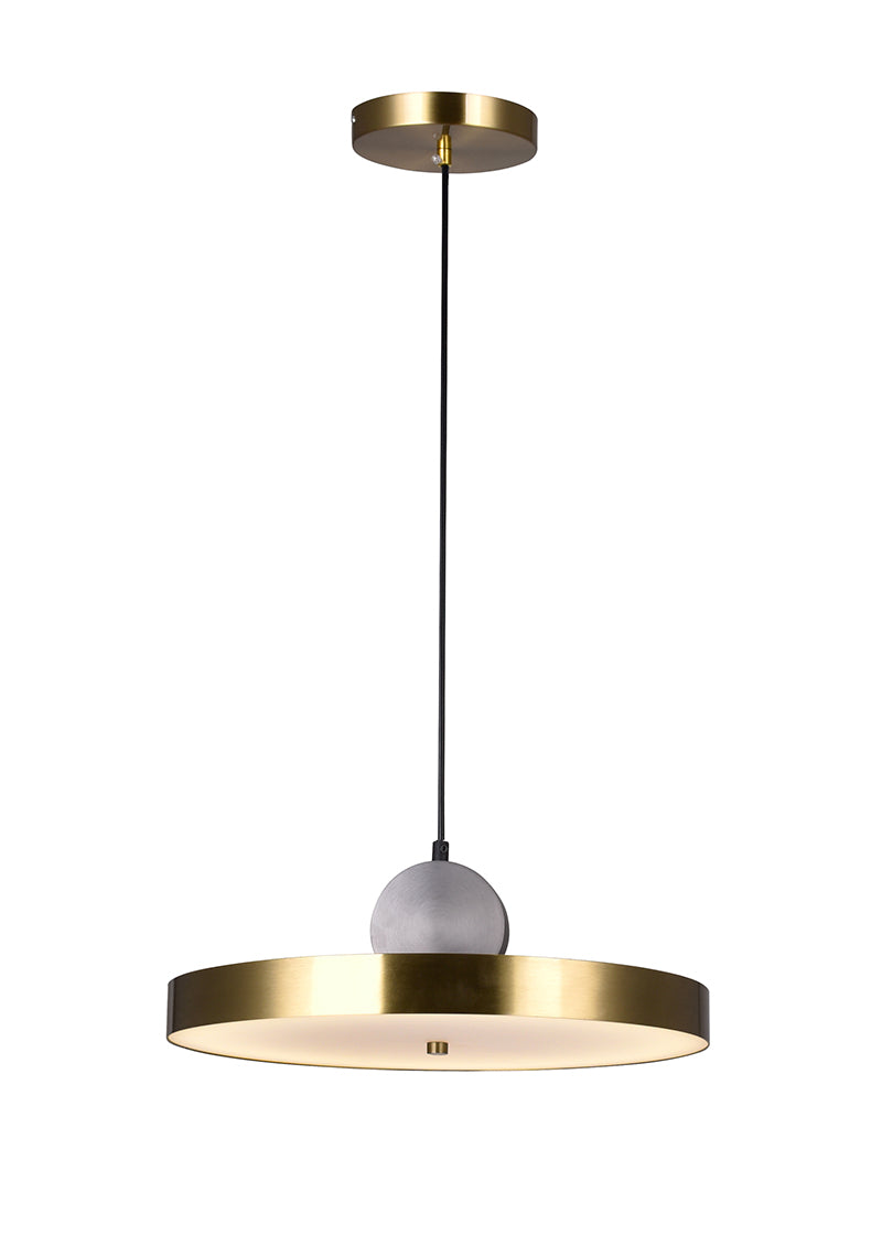 LED PENDANT WITH BRASS+BLACK FINISH - Dreamart Gallery