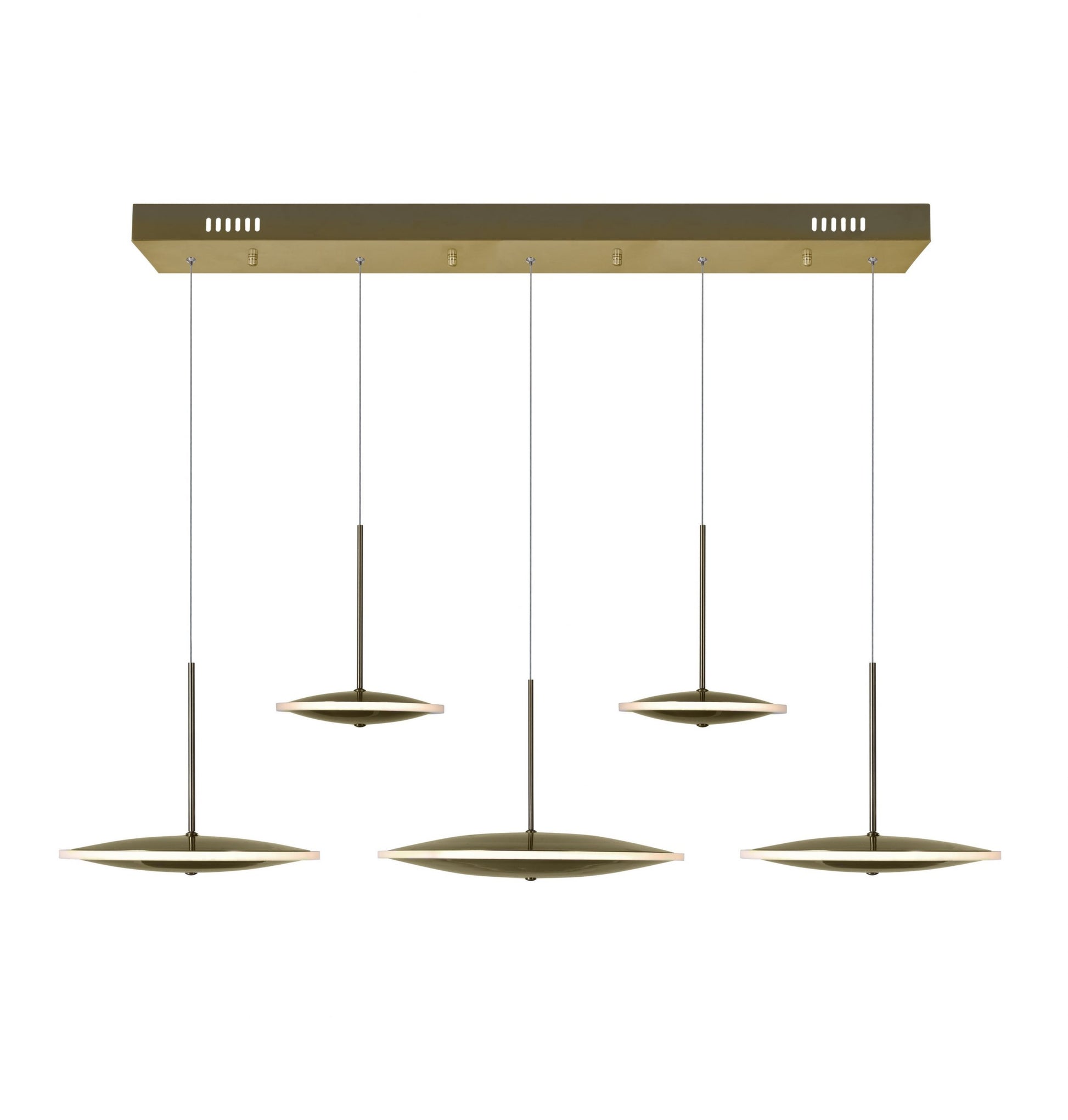 LED ISLAND/POOL TABLE CHANDELIER WITH BRASS FINISH - Dreamart Gallery