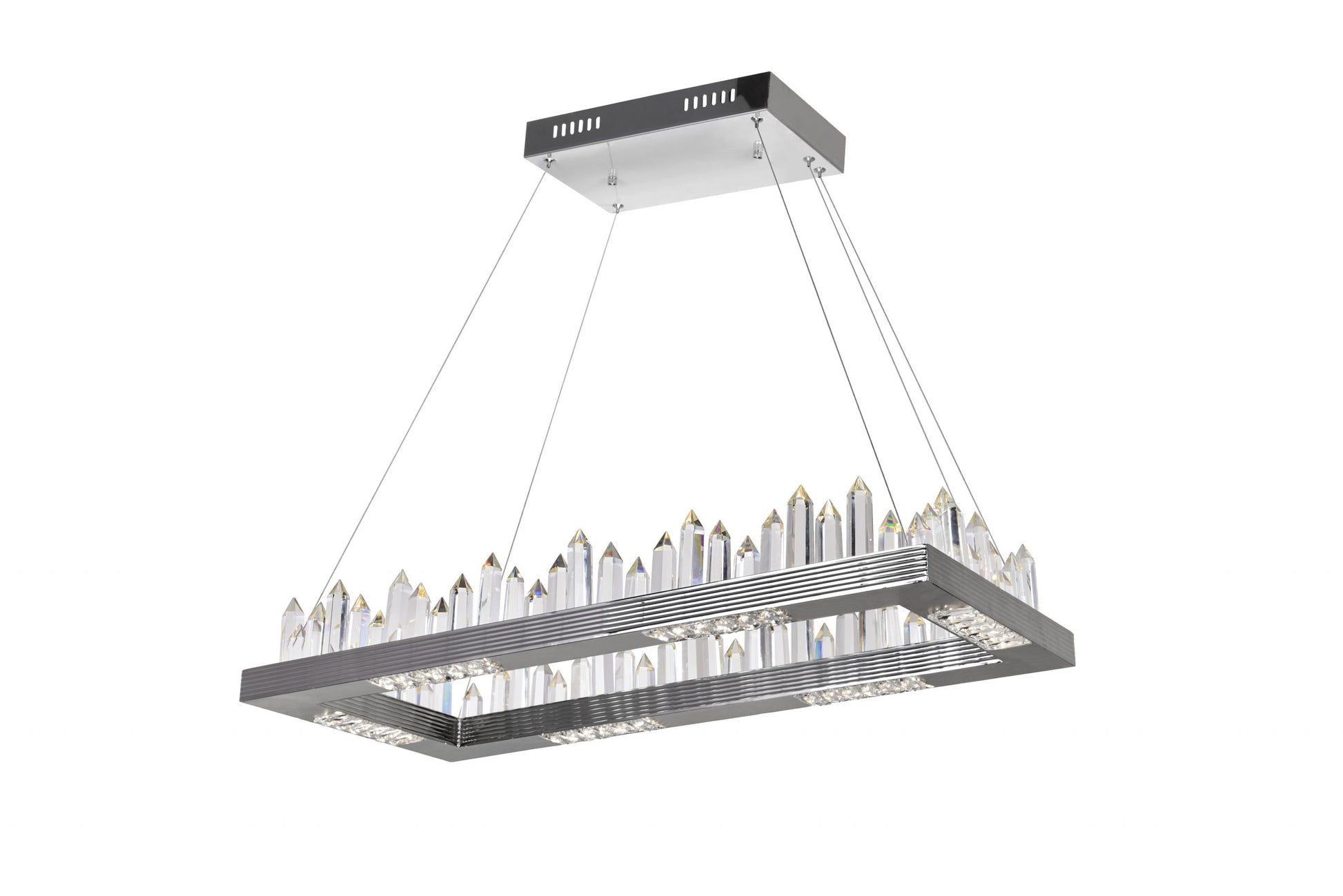 LED ISLAND/POOL TABLE CHANDELIER WITH POLISHED NICKEL FINISH - Dreamart Gallery
