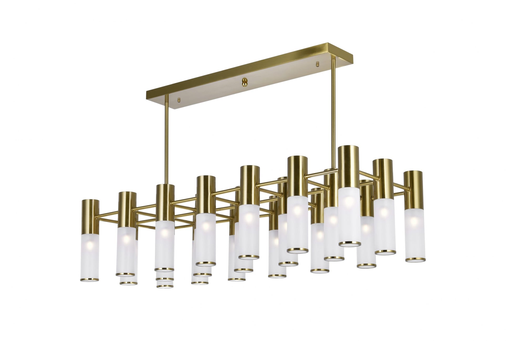 21 LIGHT ISLAND/POOL TABLE CHANDELIER WITH BRASS FINISH - Dreamart Gallery