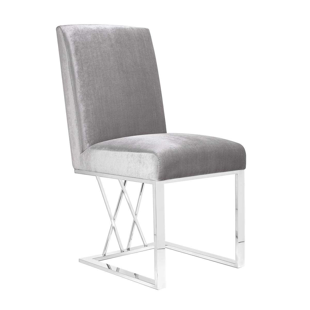 Martini Chair: E. Grey Velvet - Dreamart Gallery
