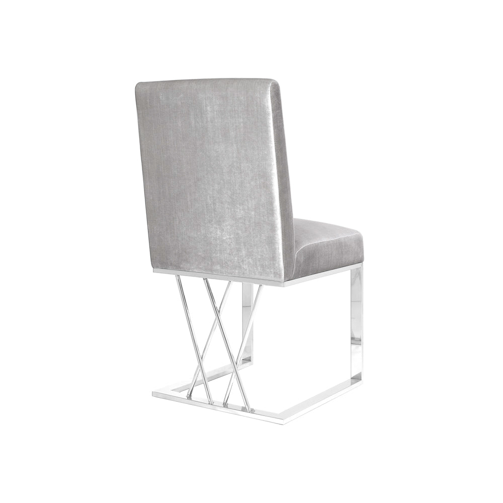 Martini Chair: E. Grey Velvet - Dreamart Gallery