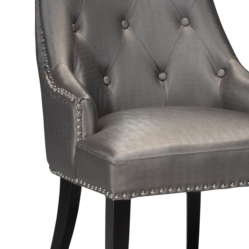 Oscar Bronze Leatherette Dining Chair - Dreamart Gallery