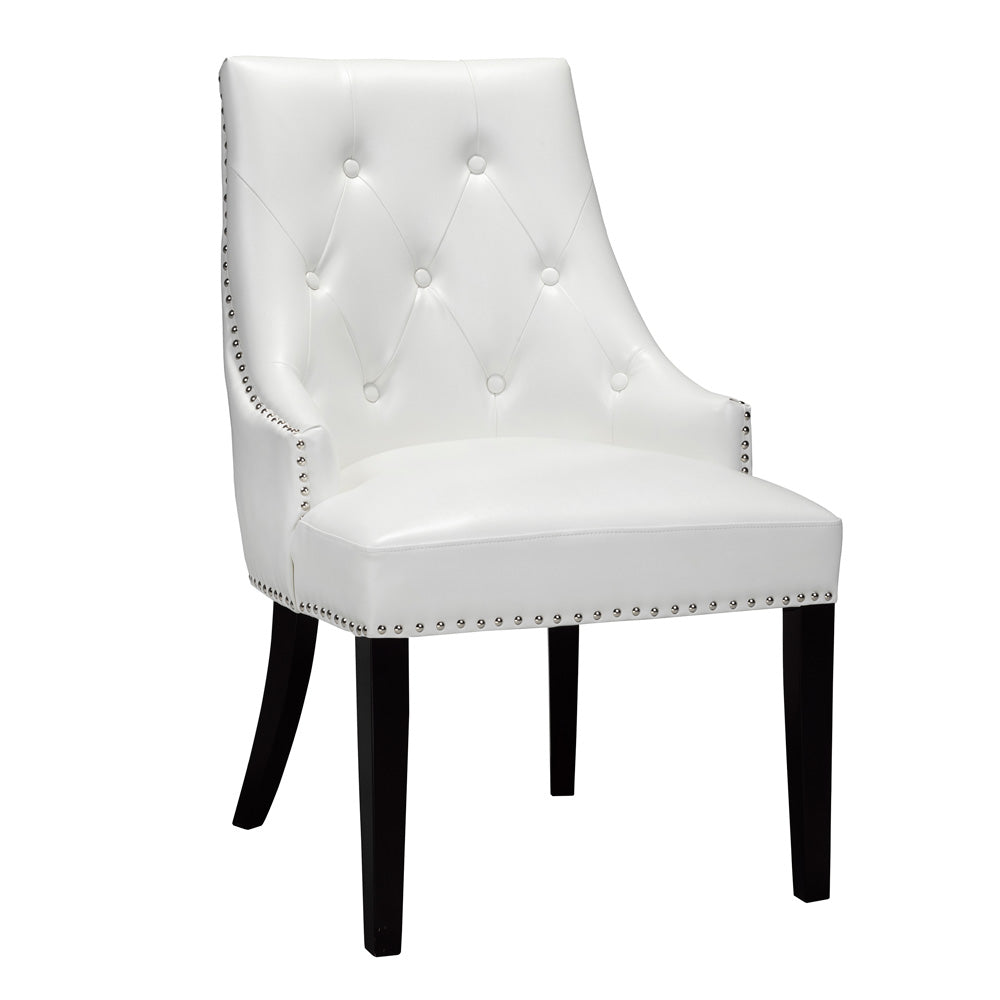 Oscar White Leatherette Dining Chair - Dreamart Gallery