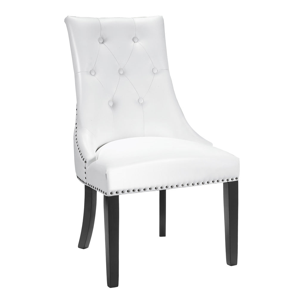 Rimzy White Leatherette Chair - Dreamart Gallery