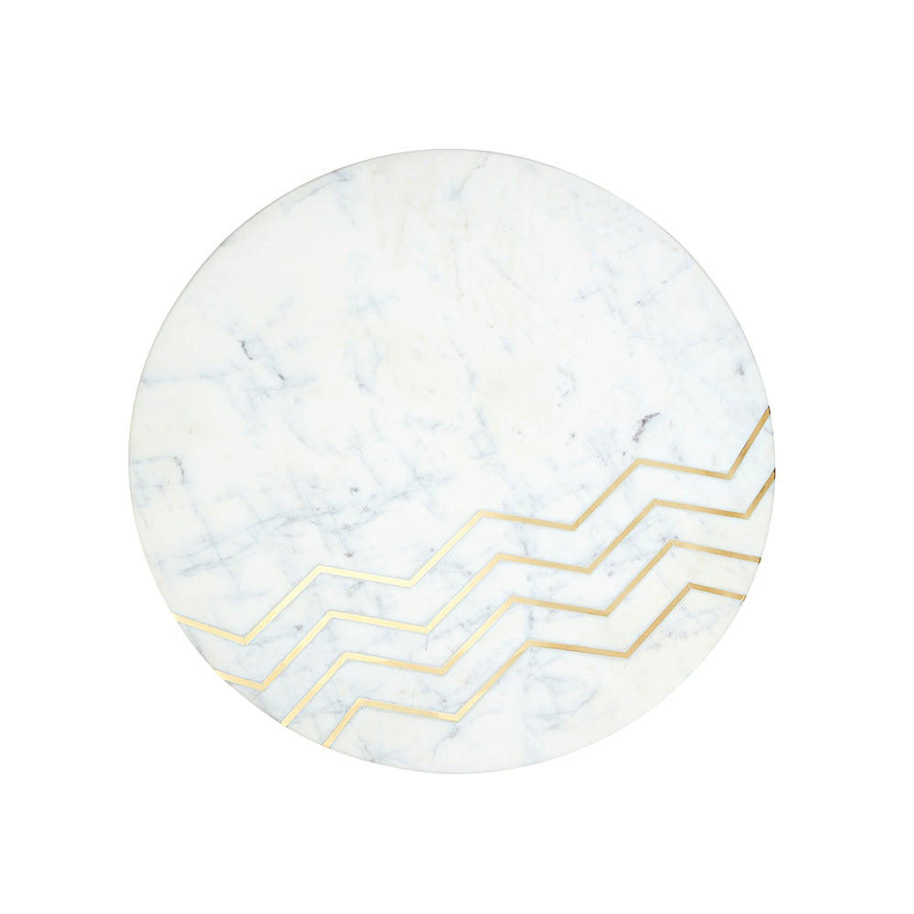 Belvin End Tables: White Marble - Dreamart Gallery